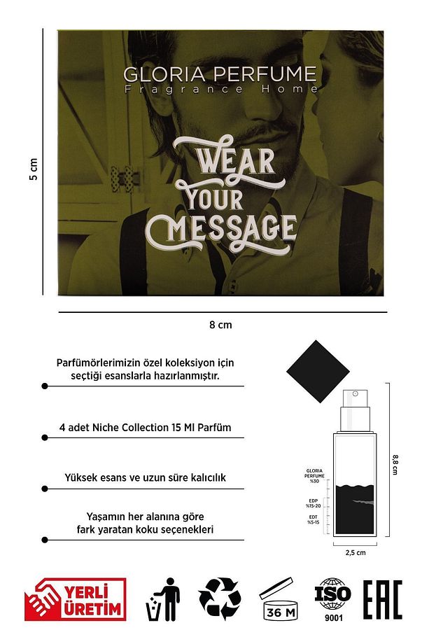 Wear Your Message Niche Edp 60 ml Unisex Parfüm Seti  8682923605894 - 3