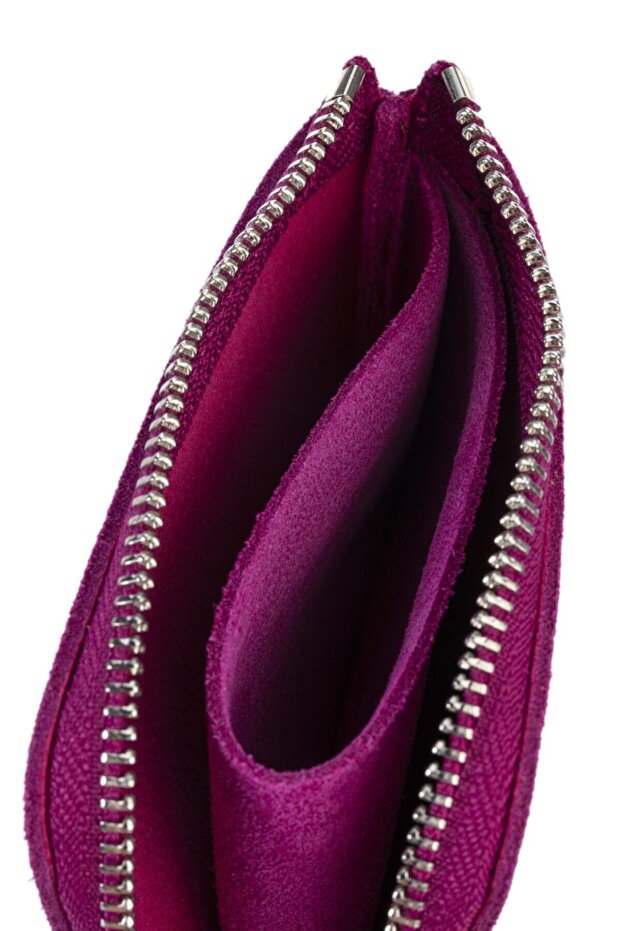 Fuşya Süet Cüzdan - 5