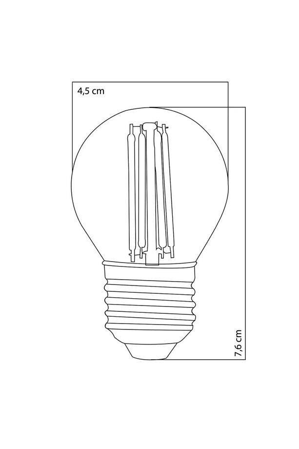 G45 4 Watt Şeffaf Cam Günışığı Işık Led Dekoratif Rustik Ampul E27 Duy-3 Adet(3 LÜ PAKET) - 3