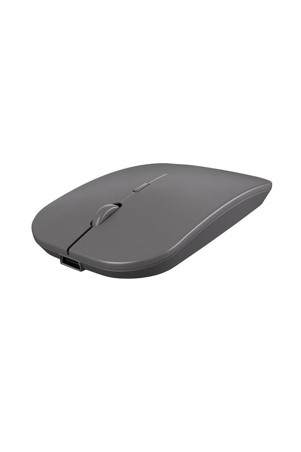 Le101 Hibrit Bluetooth & Wireless Şarj Edilebilir Kablosuz Mouse - Koyu Gri - 2