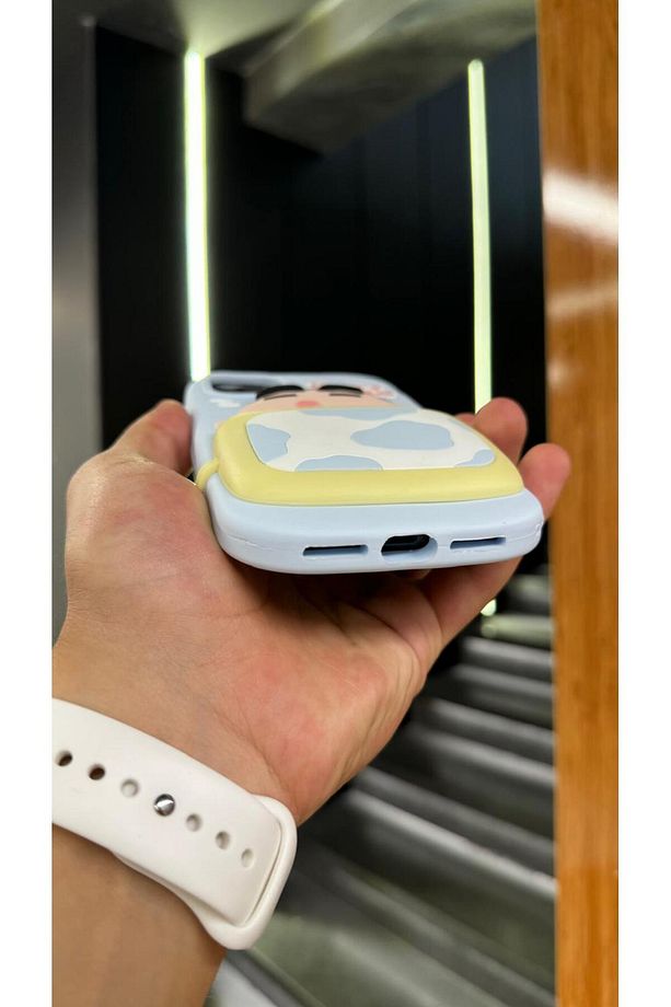 İphone 11 Kılıf Uyuyan Sevimli Komik 3D Bebek Figürlü Emoji Don't Open Yazılı Puffer Yumuşak Silikon - 3