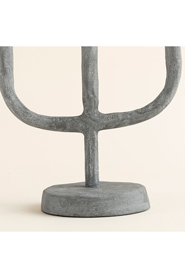 Hanner 3'Lü Şamdan Gri - 6