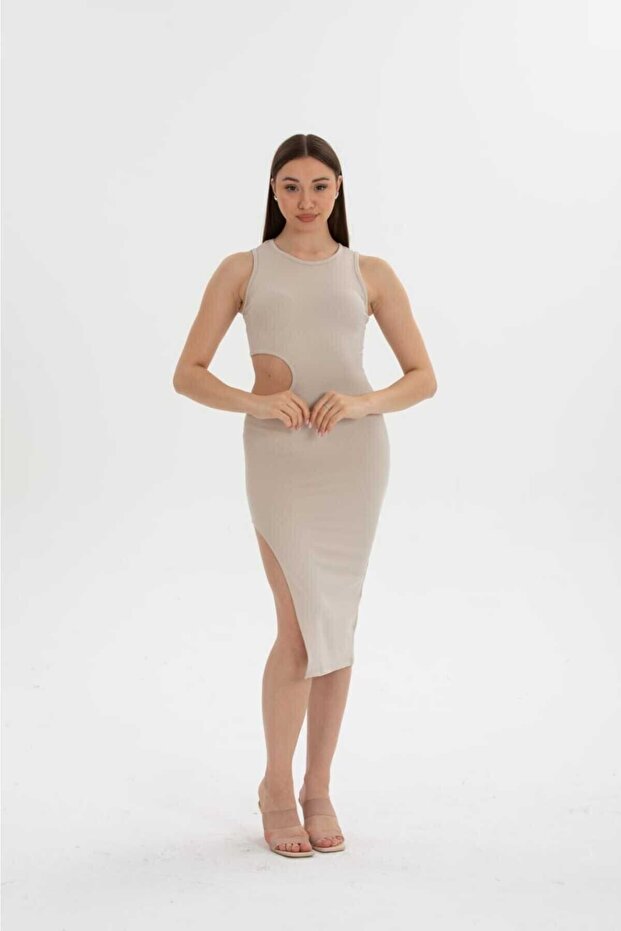 Kadın Göbek Dekolteli Elbise - 3