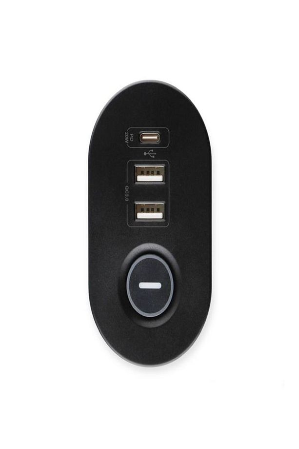 Masa Tutacaklı Akım Korumalı 2xusb-a, 3'lü Priz, Pd 20w 1usb-c Tepe-c Çoklayıcı Tutacaklı Priz - 6