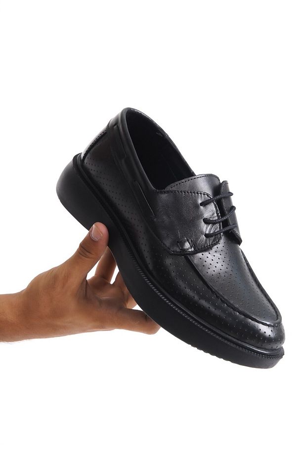 %100 Hakiki Deri, Yüksek Tabanlı, Erkek Loafer Ayakkabı - 1