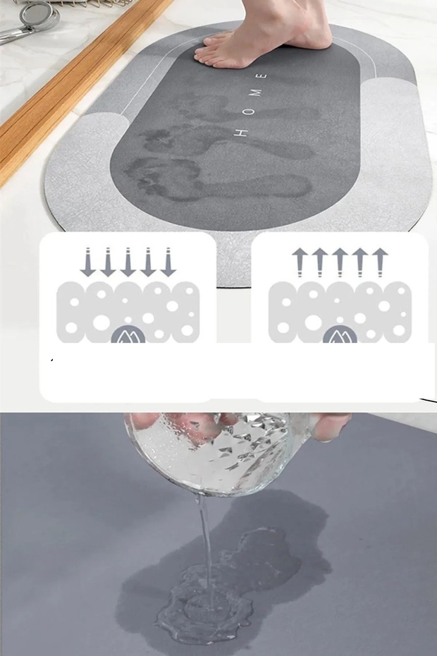 Magic Water Absorbent Non-Slip Bath Mat Bath Foot Mat (HOBICITY)