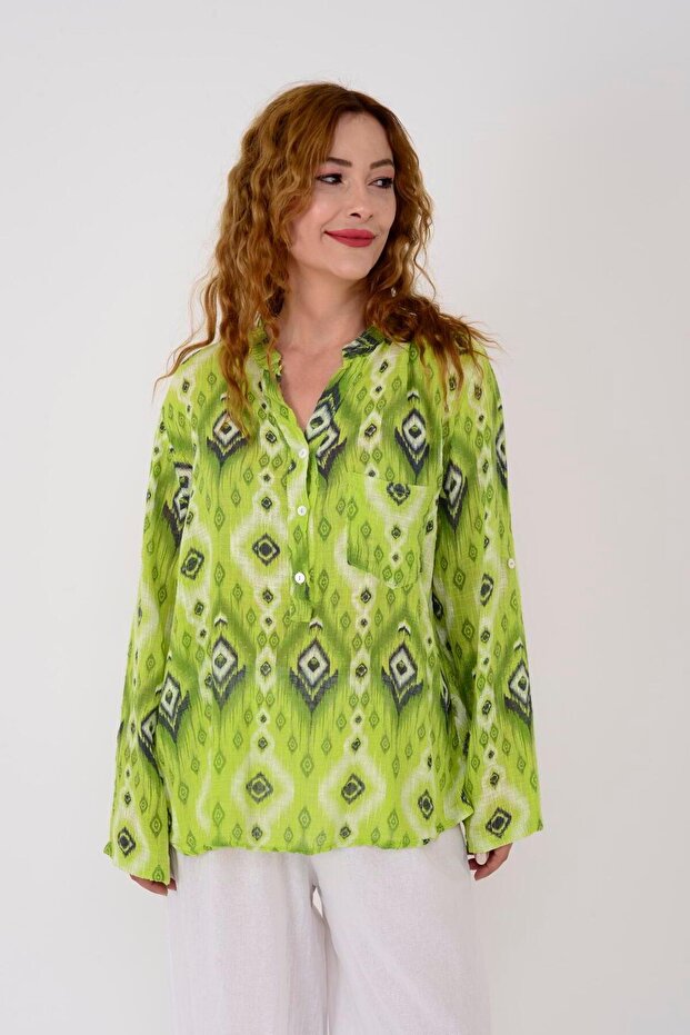 83931 Geometric Patterned Shirt - 7