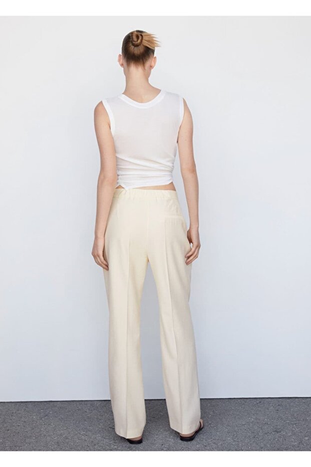 Pleated straight cut pants - 4