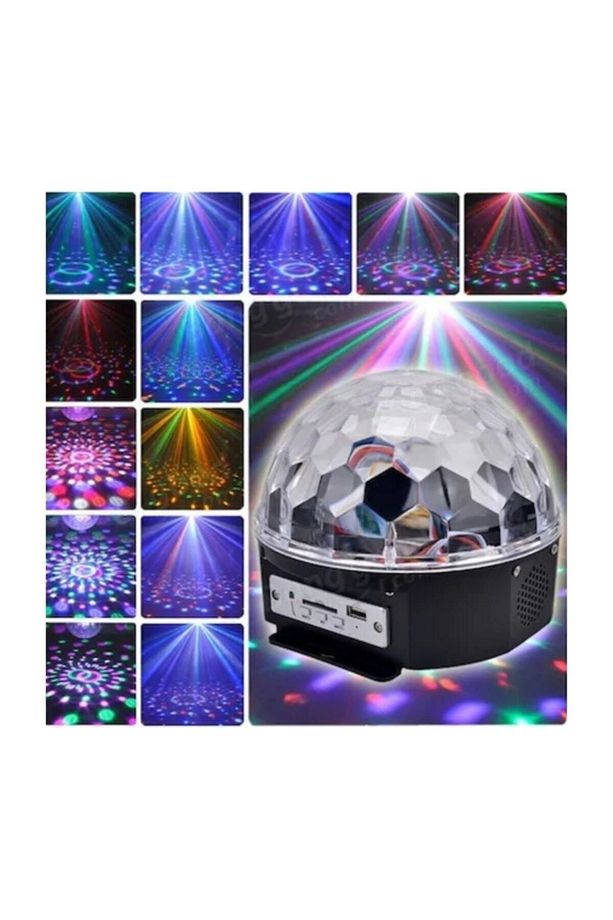 Sese Duyarlı Bluetoothlu Led Küre Disko Topu Renkli Işıklı Kumandalı Disko Topu - 3