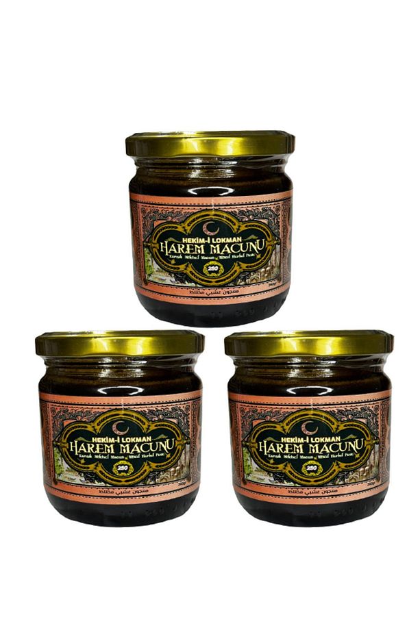 Harem Macunu 260 gr Ginsengli Bitkisel Pekmez Karışımlı Macun (3 ADET) - 1