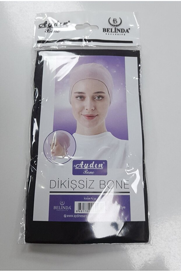 Seamless Combed Cotton Bonnet Black