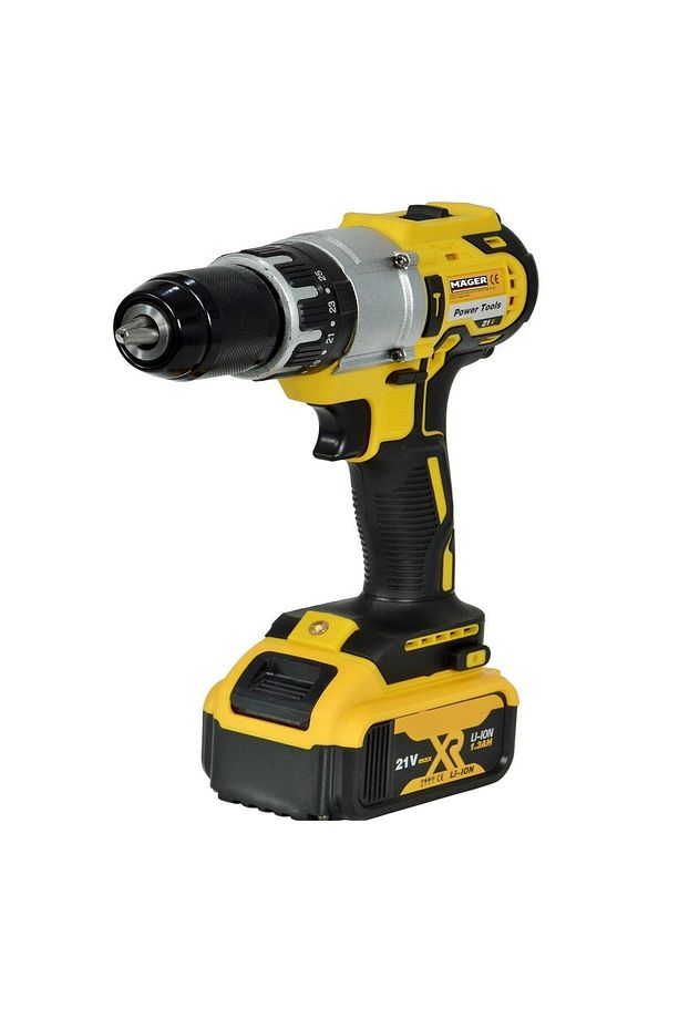 ZY-O2 13 MM Çelik Madren 10 Pilli Darbeli 24 Pcs Setli  Led Göstergeli Şarjlı Akülü Vidalama Matkap - 3