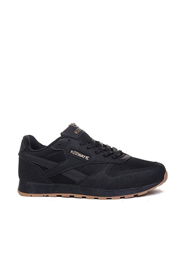 Men's Women's Black Breathable Lace-up Sneaker Summer Sports Shoes