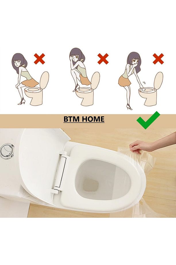 50'li Tek Kullanımlık WC Klozet Kapak Örtüsü | Hijyenik Seyahat Pedi – Çanta İçi Uygun Örtü - 3