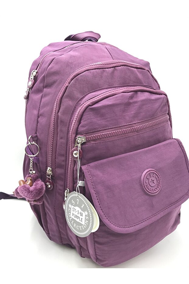 Purple Ultra Light Multi-Pocket Waterproof Backpack (Laptop, Notebook, School, Sports, Travel)