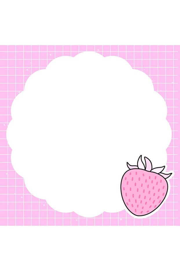Kareli Pembe Çilek Desenli Memopad , Bloknot , To do List , Notepad , Planlayıcı Seti - 3