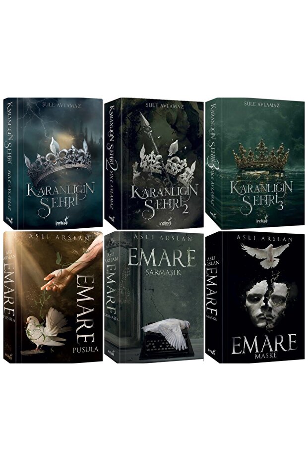 Karanlığın Şehri 1-2-3 Cardboard Covers - Emare Sarmaşık - Pusula - Maske Cardboard Covers 6 Romans