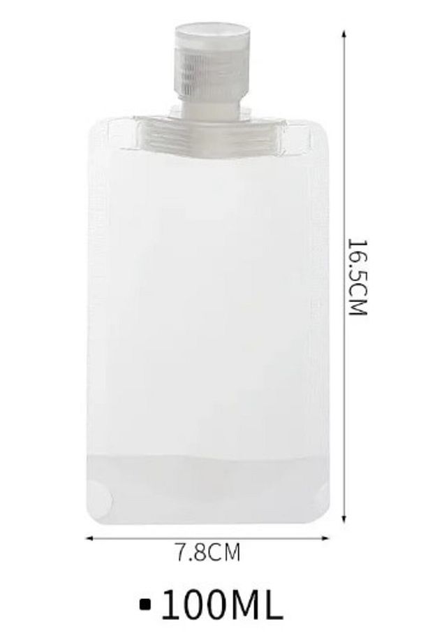 3 Adet 100ml Krem Şampuan Kabı Tekrar Kullanılabilir Set Seyahat Şişe Seti Seyehat Seti - 4