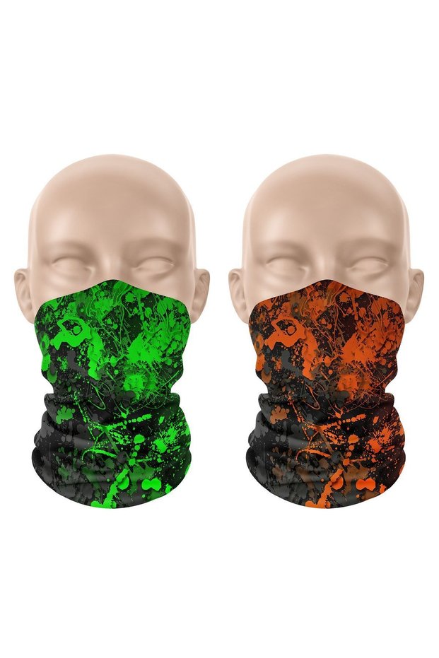 2-Piece Sports Headband, Neck Gaiter, Bandana, Balaclava, Headband, Face Mask Set