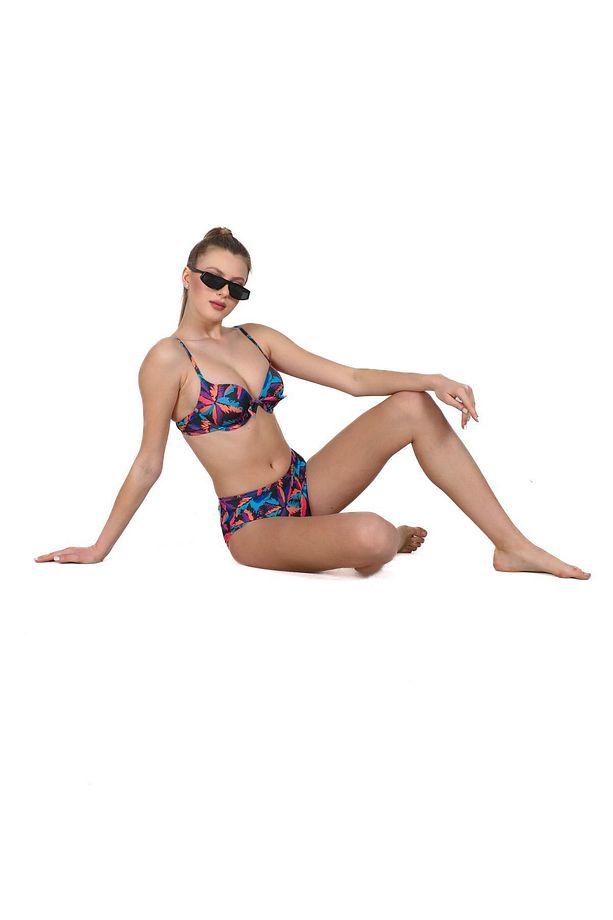 Yaprak Desenli Dolgulu Bikini Takımı - 7