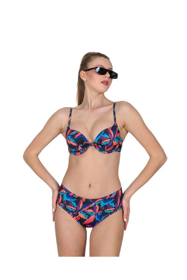 Yaprak Desenli Dolgulu Bikini Takımı - 1