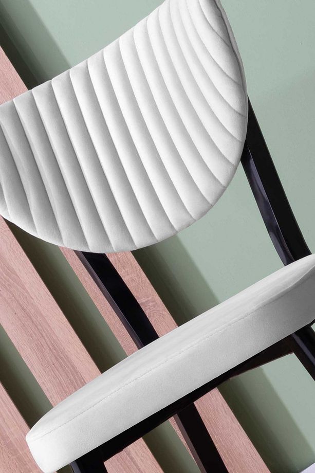 Kütük Desenli MDF Elma Mutfak Masa Takımı 6 Sandalyeli Salon Yemek Masa Takımı - 5