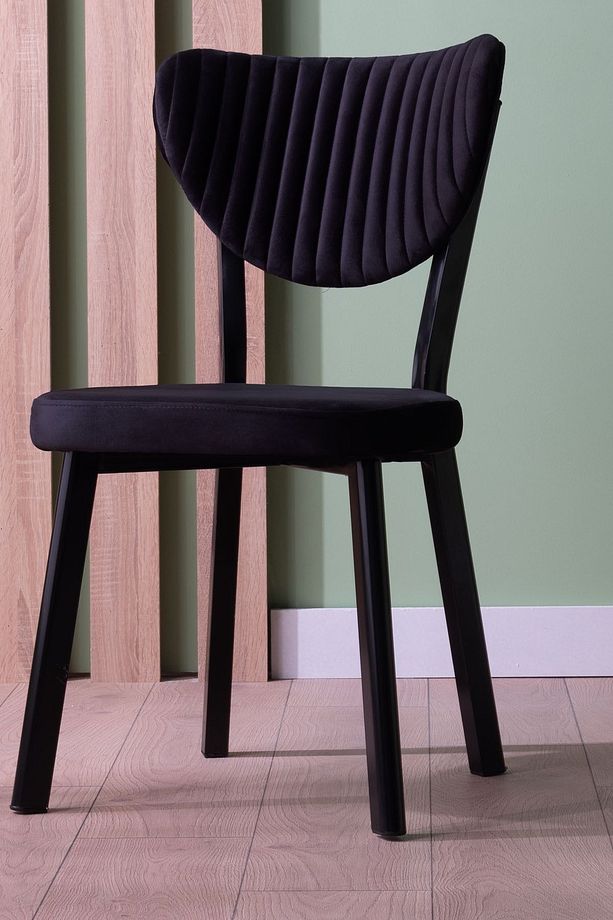 Kütük Desenli MDF Elma Mutfak Masa Takımı 4 Sandalyeli Salon Yemek Masa Takımı - 4