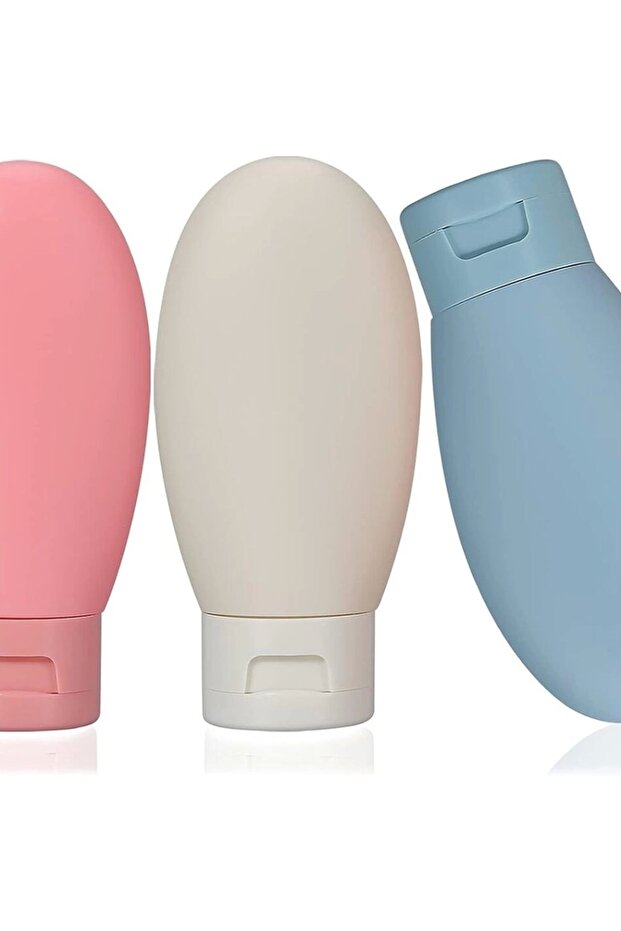 Set of 3 Refillable, Portable Multi-Purpose Cosmetic Bottles for Travel| Empty Cream Package