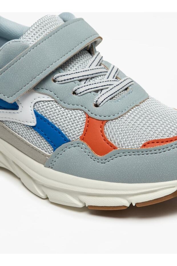 Panelled Sneakers with Hook and Loop Closure - 5