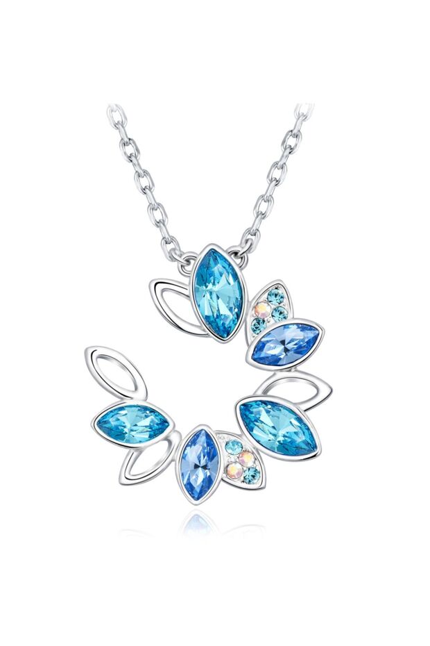 Mavi  Taşlı Kolye - 1