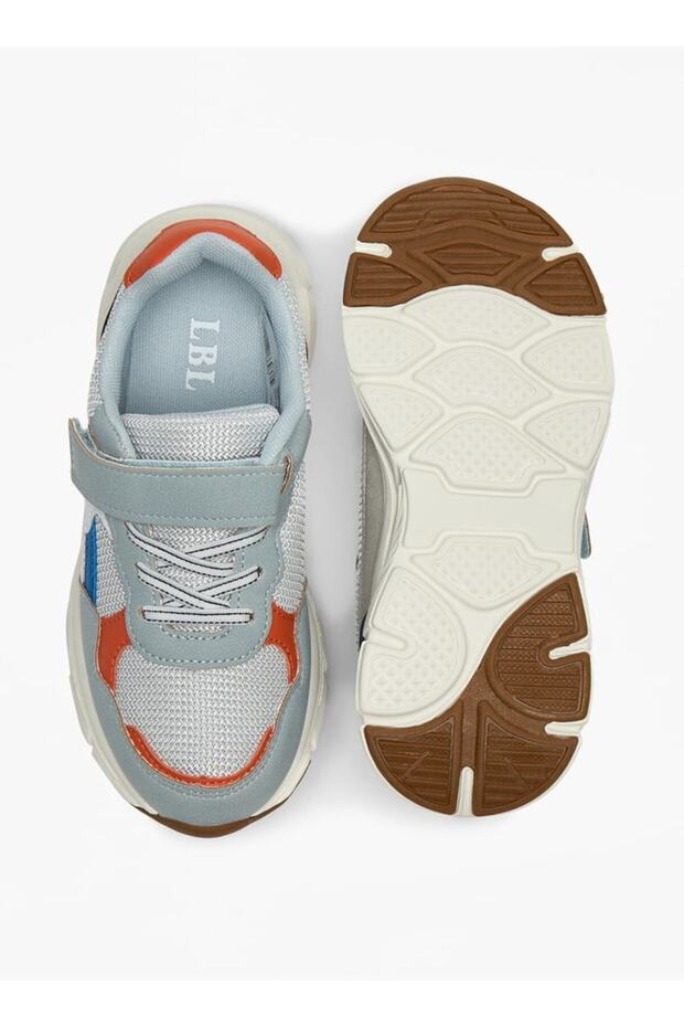 Panelled Sneakers with Hook and Loop Closure - 4