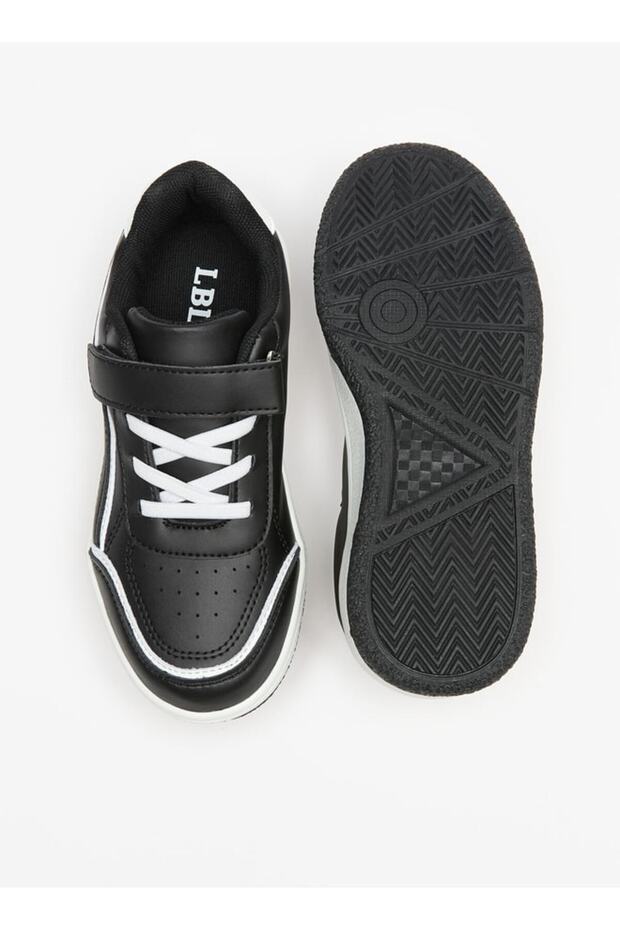 Colourblock Sneakers with Hook and Loop Closure - 4