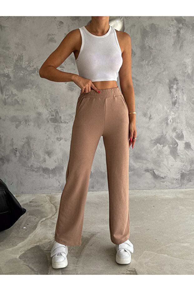 Kadın Örme Krep Pantolon - 2
