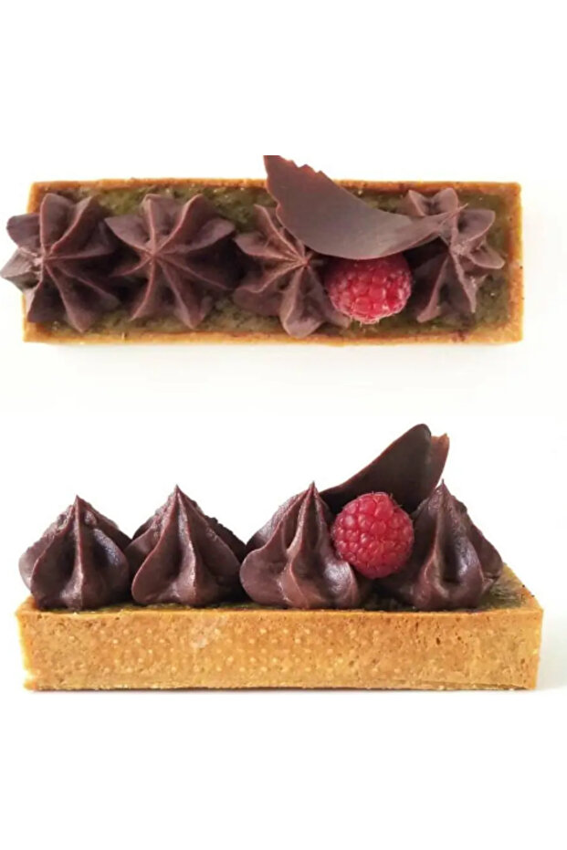 12 CM Rectangular Tart Ring - Perforated - 2