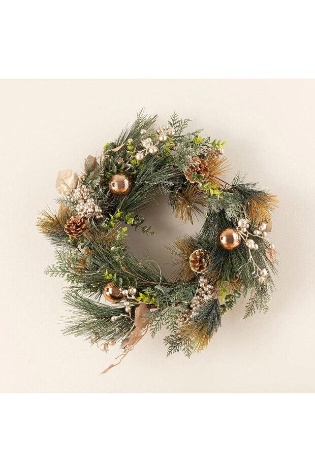 Egoro Işıklı Yılbaşı Çelengi Natural - 2