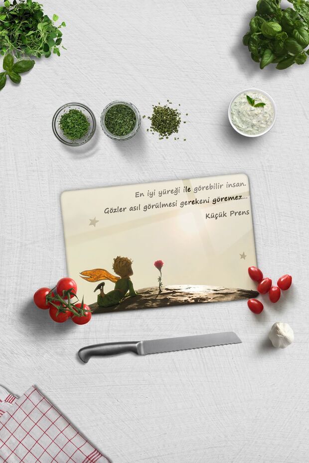 Glass Cutting Board - Glass Cutting Board | The Little Prince - Eyes | 20cm X 30cm