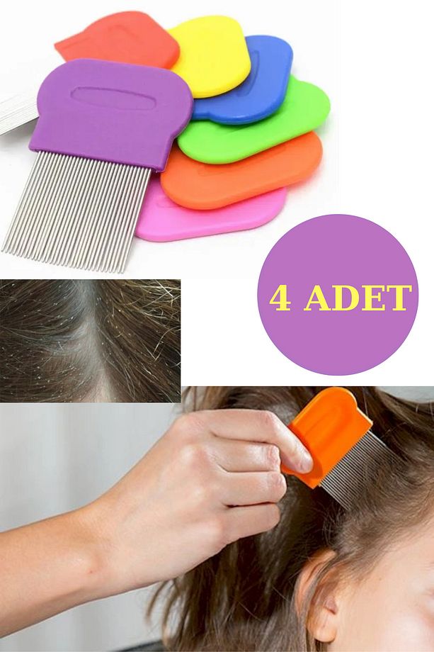 4 Adet 32 Dişli Bit Pire Tarağı Taşınabilir Sirke Pire Temizleme Tarağı - 1