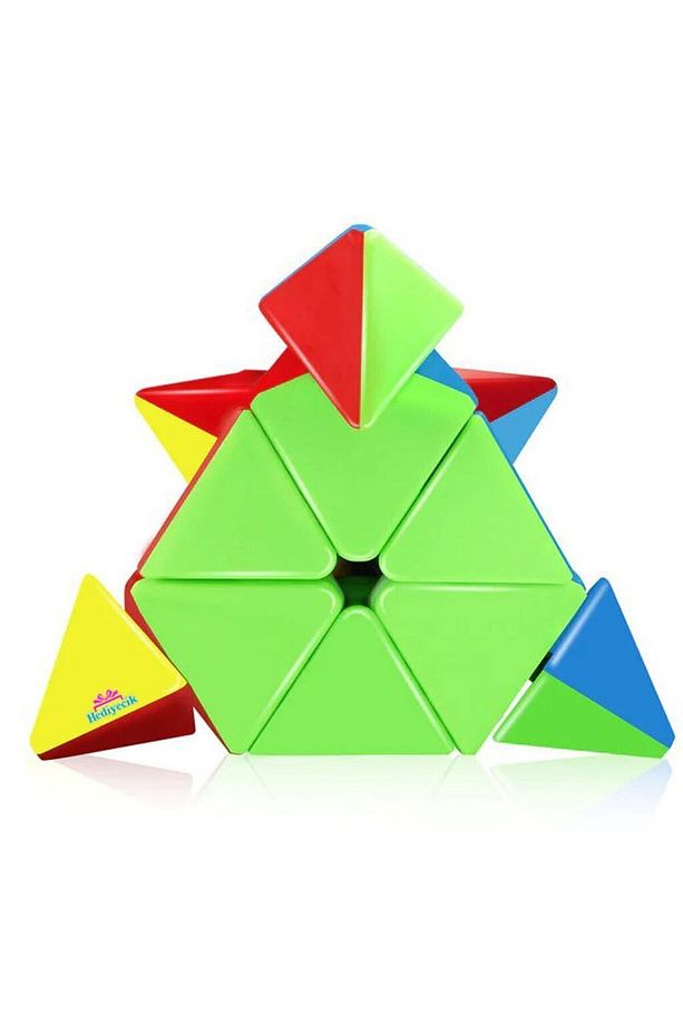 Qiyi Qiming S2 Pyraminx Zeka Küpü Rübik Küp Yapışkansız - 4