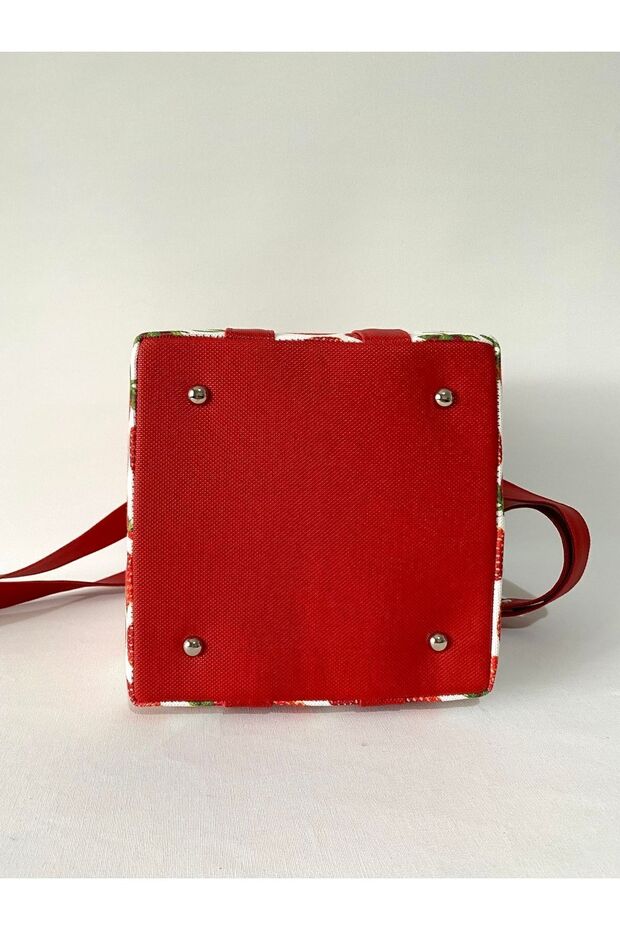 حقيبة العشاء - نمط الفراولة الحمراء - 4