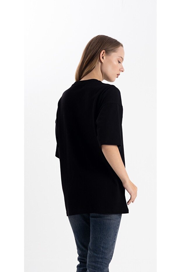 Oversize Tshirt Oversize Siyah - 3