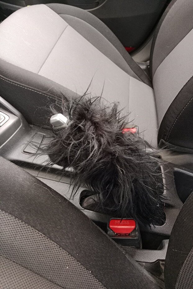 Plush Black Hand Brake - Ornamental Design