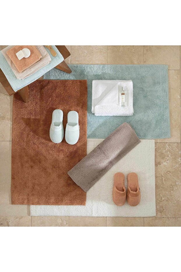 Bamboo Solid Banyo Paspası 60x100 Cm Ekru - 2