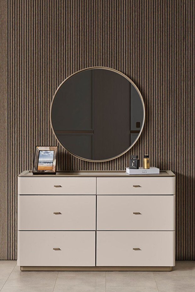 Oltu Aynalı Puflu Şifonyer - 3