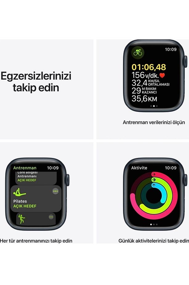 Watch 8 Full Ekran Ip68 Su Geçirmez Ios/android Akıllı Saat 2 Adet Kordon, Nfc (SİYAH) New - 5