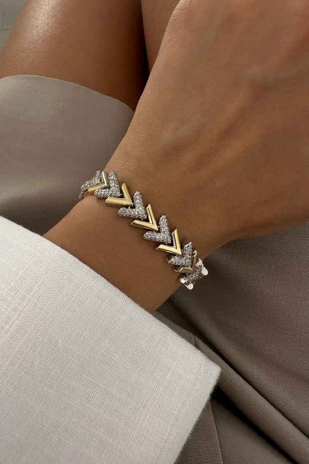 Double Color Triangle Model Bracelet - 1