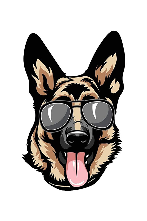 K9 Wolf Pattern Black Sticker - 13x12 cm for Motor, Helmet, Laptop, Car