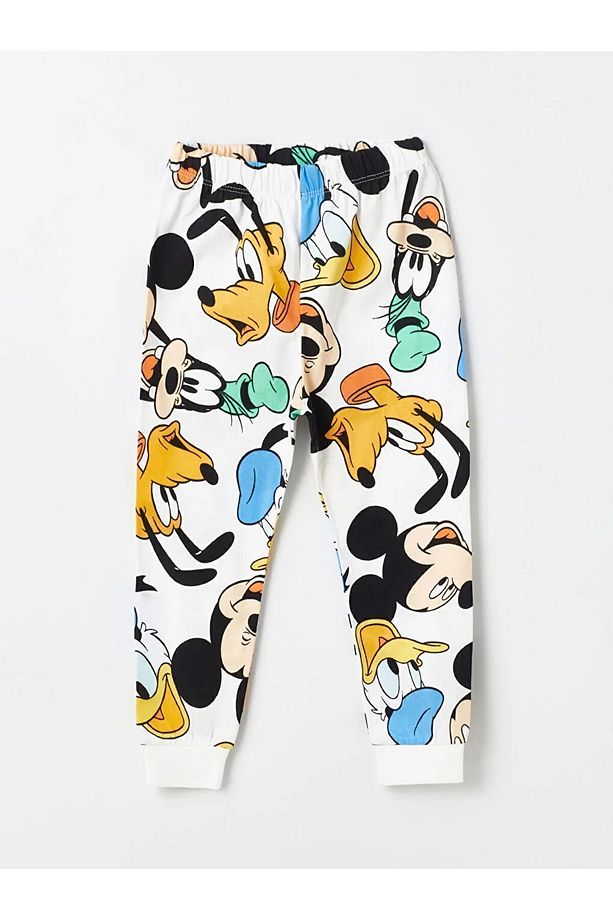 LCW baby Bisiklet Yaka Uzun Kollu Mickey Mouse Erkek Bebek Pijama Takımı - 4