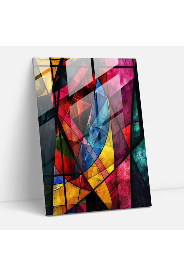 Dadaism Glass Print - Abstract Geometric Shapes - Dadaism, Glass Print, Glass Art, Dadaism