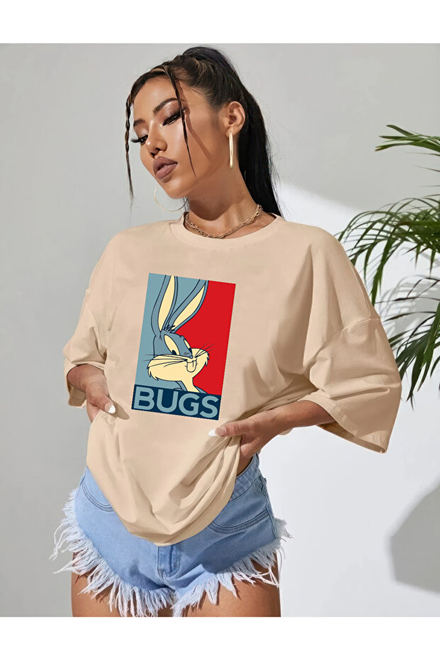 Bugs Bunny Design Printed Oversize T-Shirt