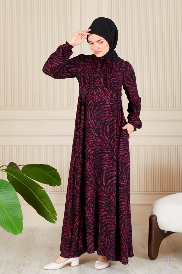 Nevrül Robadan Mevlana Dress Bell Skirt Dress Islamic Dress Prayer Dress Viscose Cotton Dress